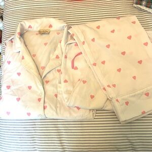 The Beaufort Bonnet Company Pink Heart Pajama Set
